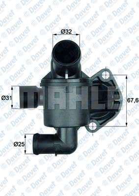 MAHLE TI3587 Termostat (87c) Amarok. Crafter 2.0 Tdi Vag